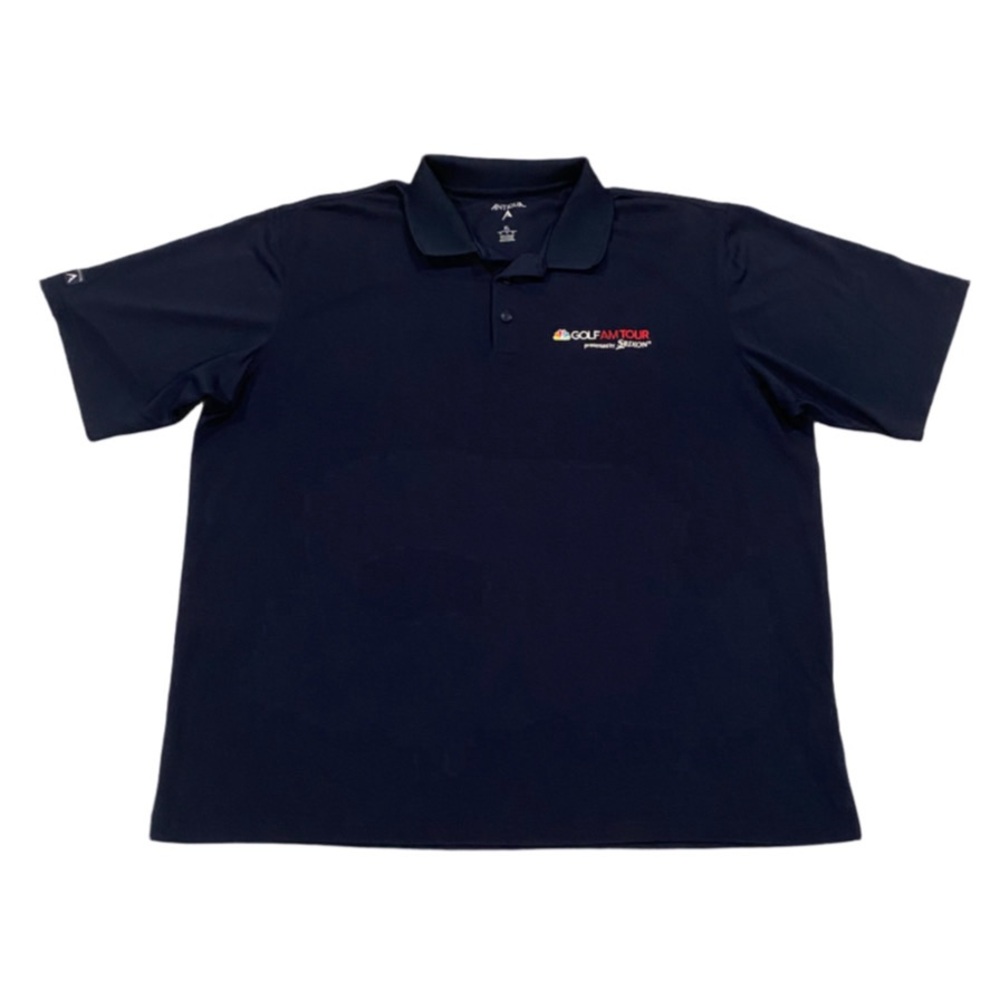 NBC Golf Tour Polo Shirt Men's Size XL Navy Blue Antigua 3-Button Short Sleeve